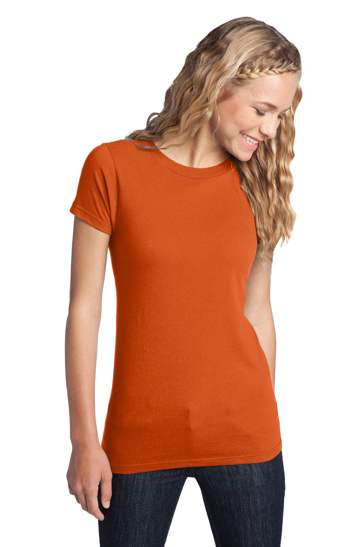 District Women's Fitted The Concert Tee - Deep Orange