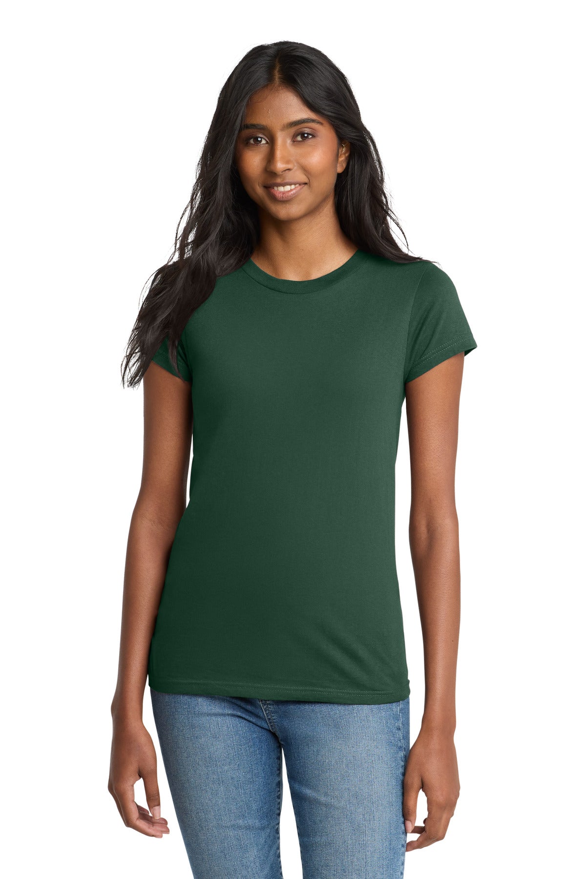 District Women's Fitted The Concert Tee - Forest Green