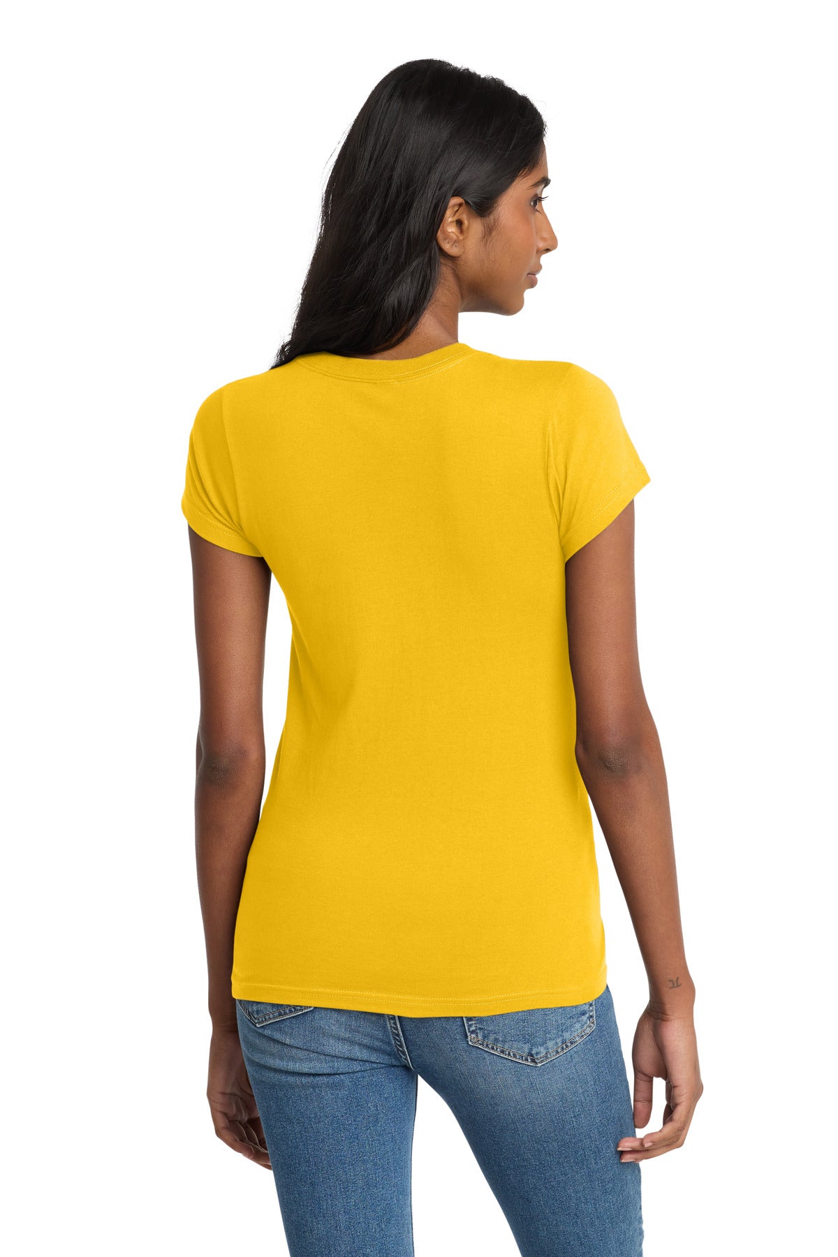 District Women's Fitted The Concert Tee - Gold