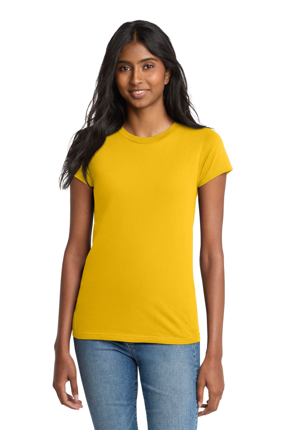 District Women's Fitted The Concert Tee - Gold