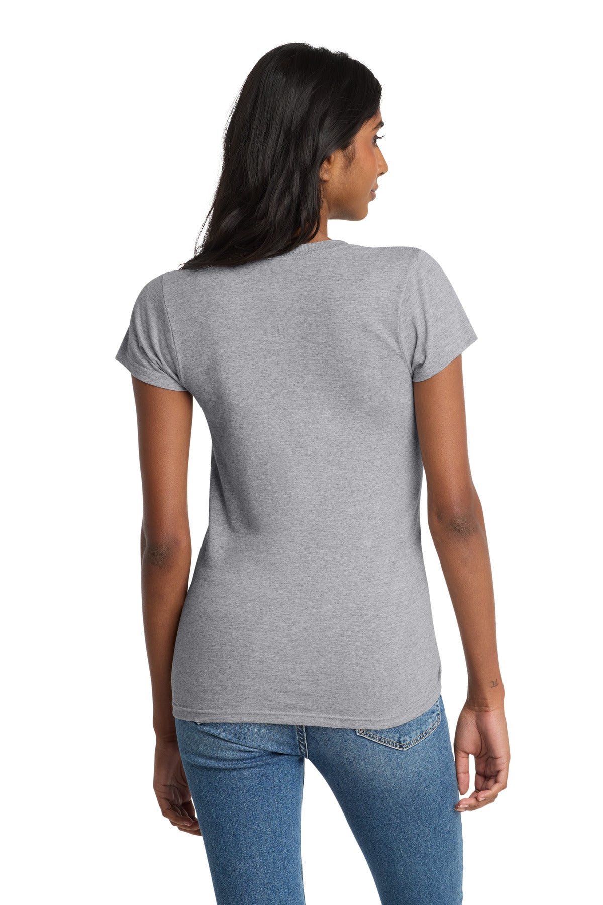 District Women's Fitted The Concert Tee - Heather Grey