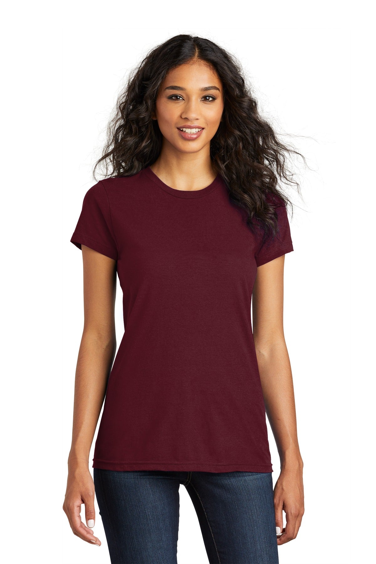 District Women's Fitted The Concert Tee - Maroon