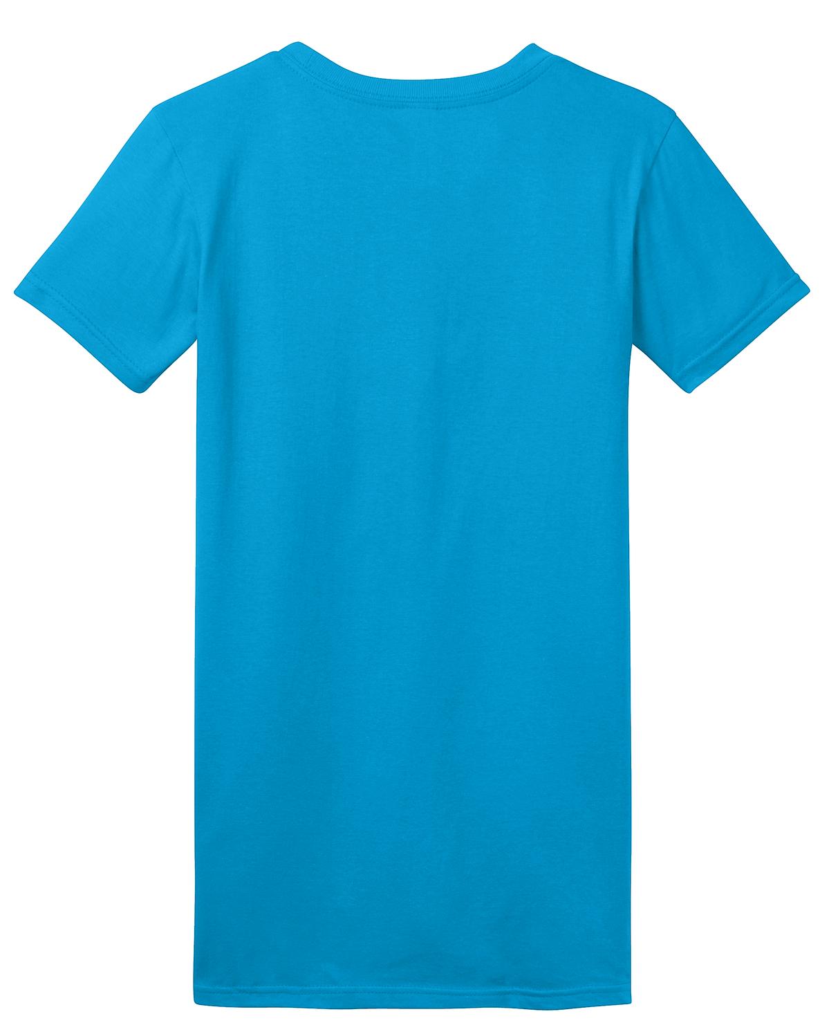 District Women's Fitted The Concert Tee - Neon Blue