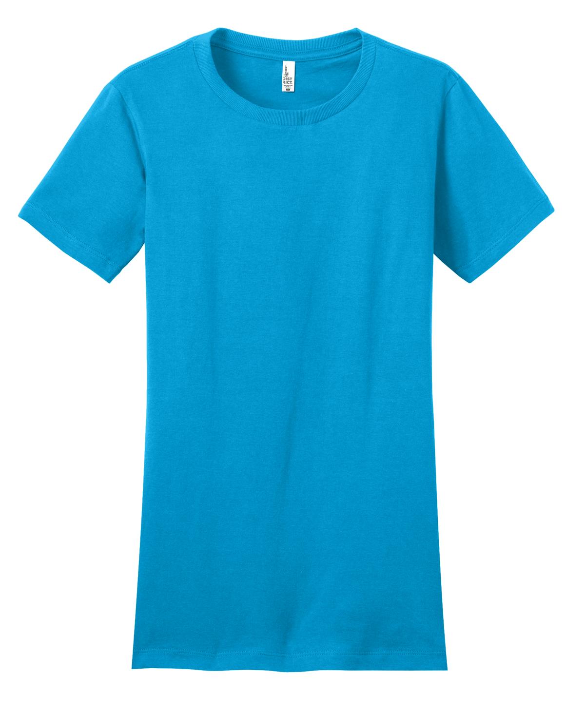 District Women's Fitted The Concert Tee - Neon Blue