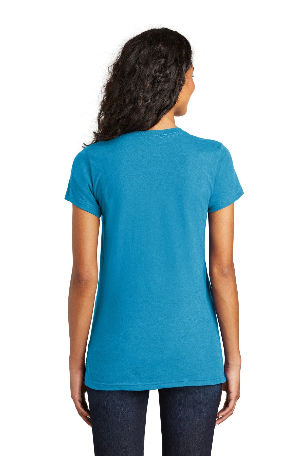 District Women's Fitted The Concert Tee - Neon Blue