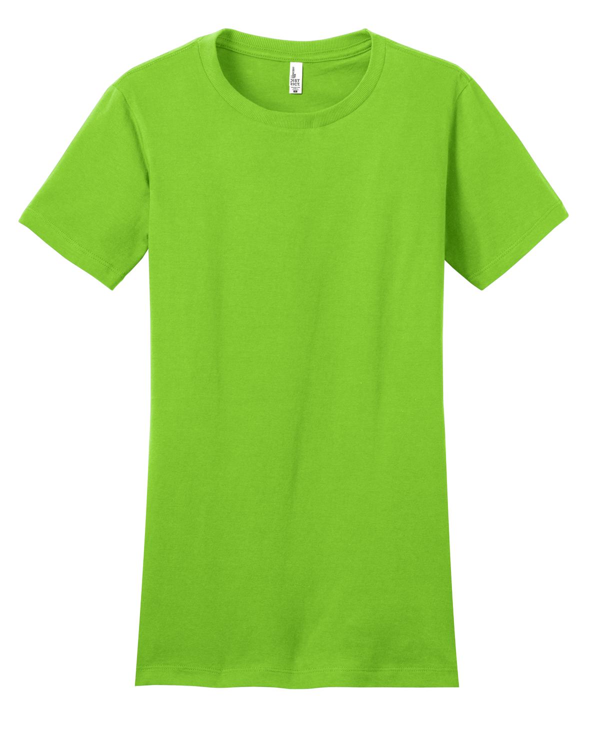 District Women's Fitted The Concert Tee - Neon Green