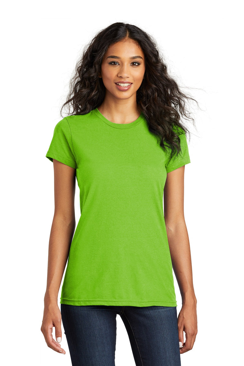 District Women's Fitted The Concert Tee - Neon Green