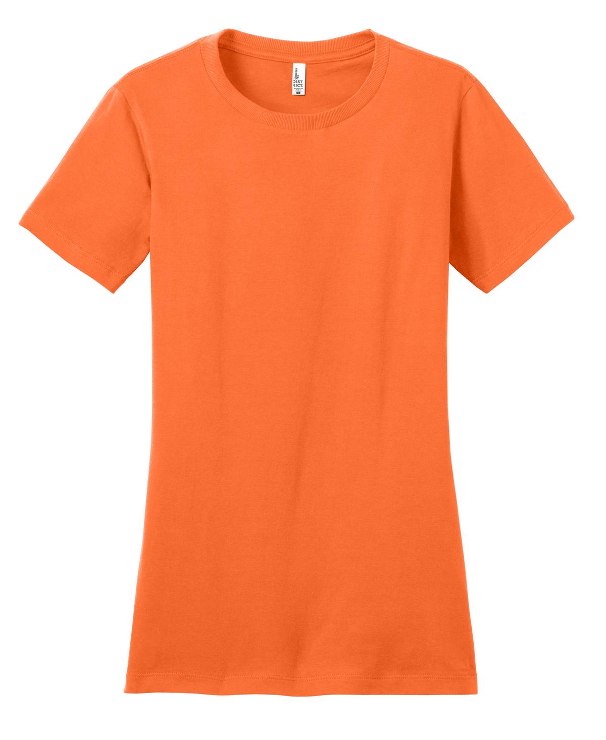 District Women's Fitted The Concert Tee - Neon Orange