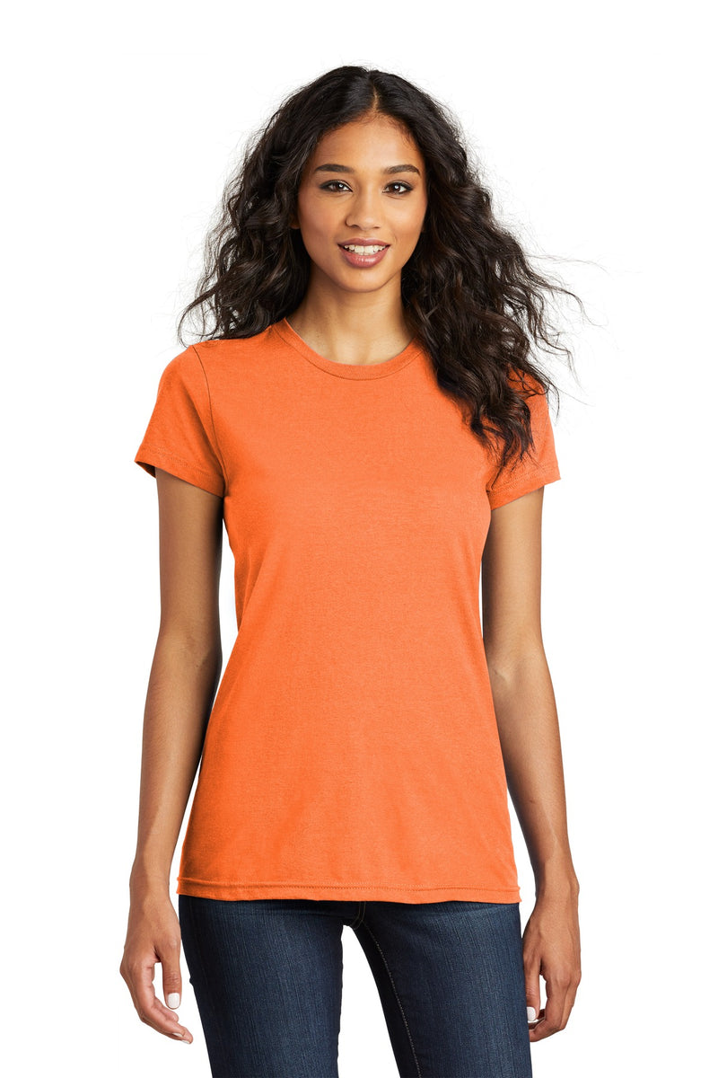 District Women's Fitted The Concert Tee - Neon Orange