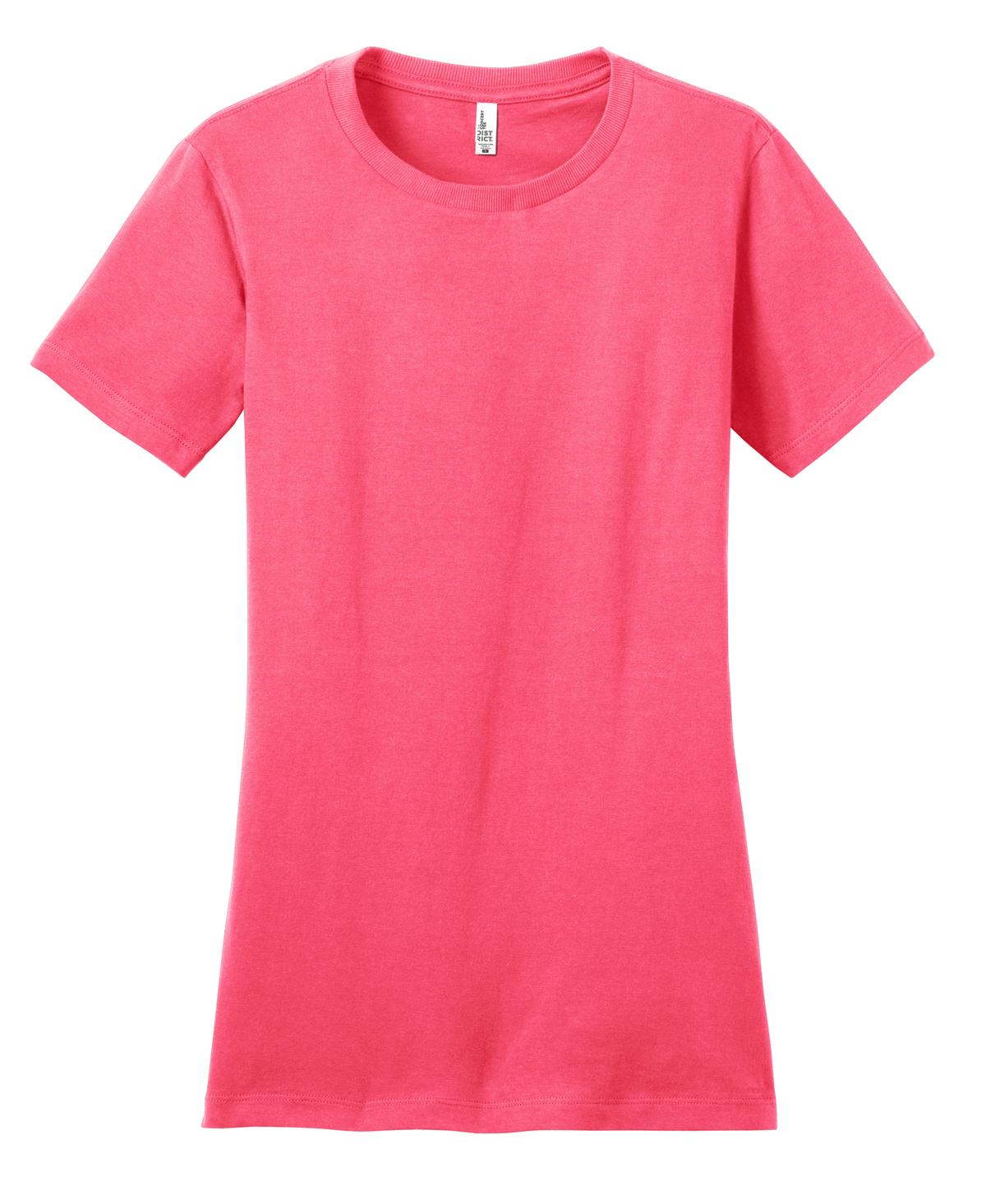 District Women's Fitted The Concert Tee - Neon Pink