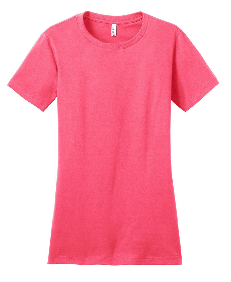 District Women's Fitted The Concert Tee - Neon Pink