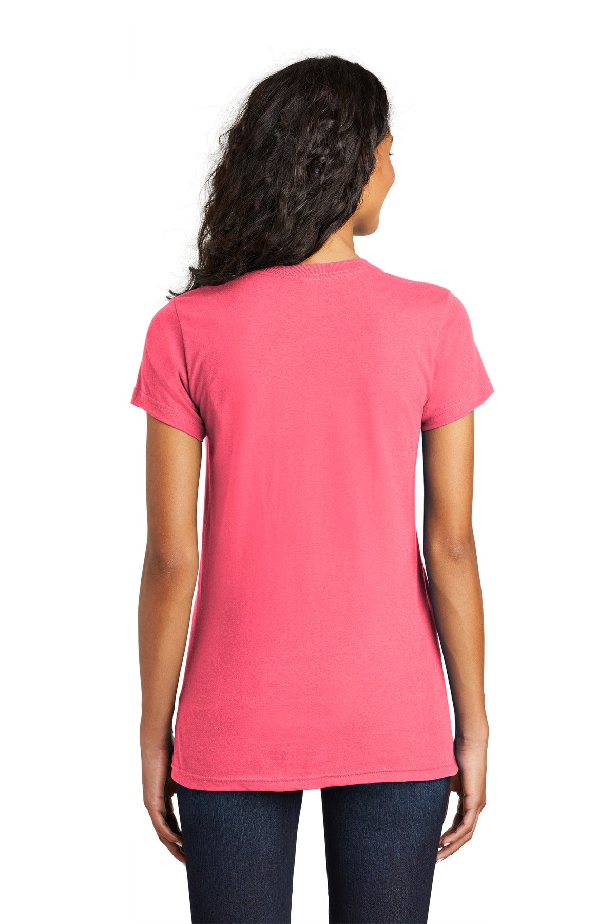 District Women's Fitted The Concert Tee - Neon Pink