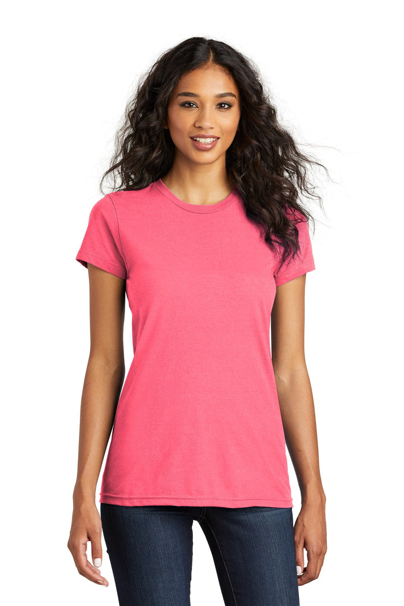 District Women's Fitted The Concert Tee - Neon Pink