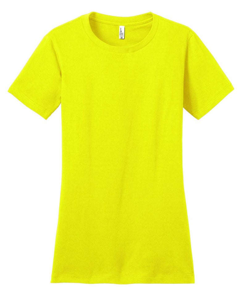 District Women's Fitted The Concert Tee - Neon Yellow
