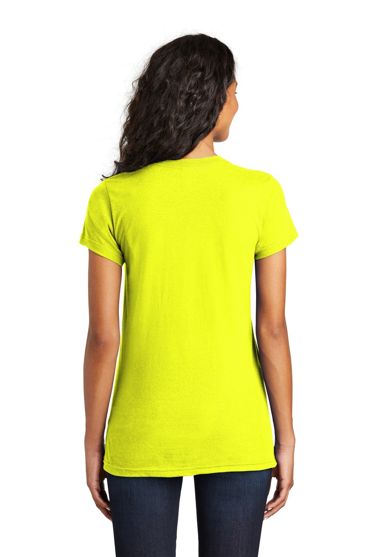 District Women's Fitted The Concert Tee - Neon Yellow