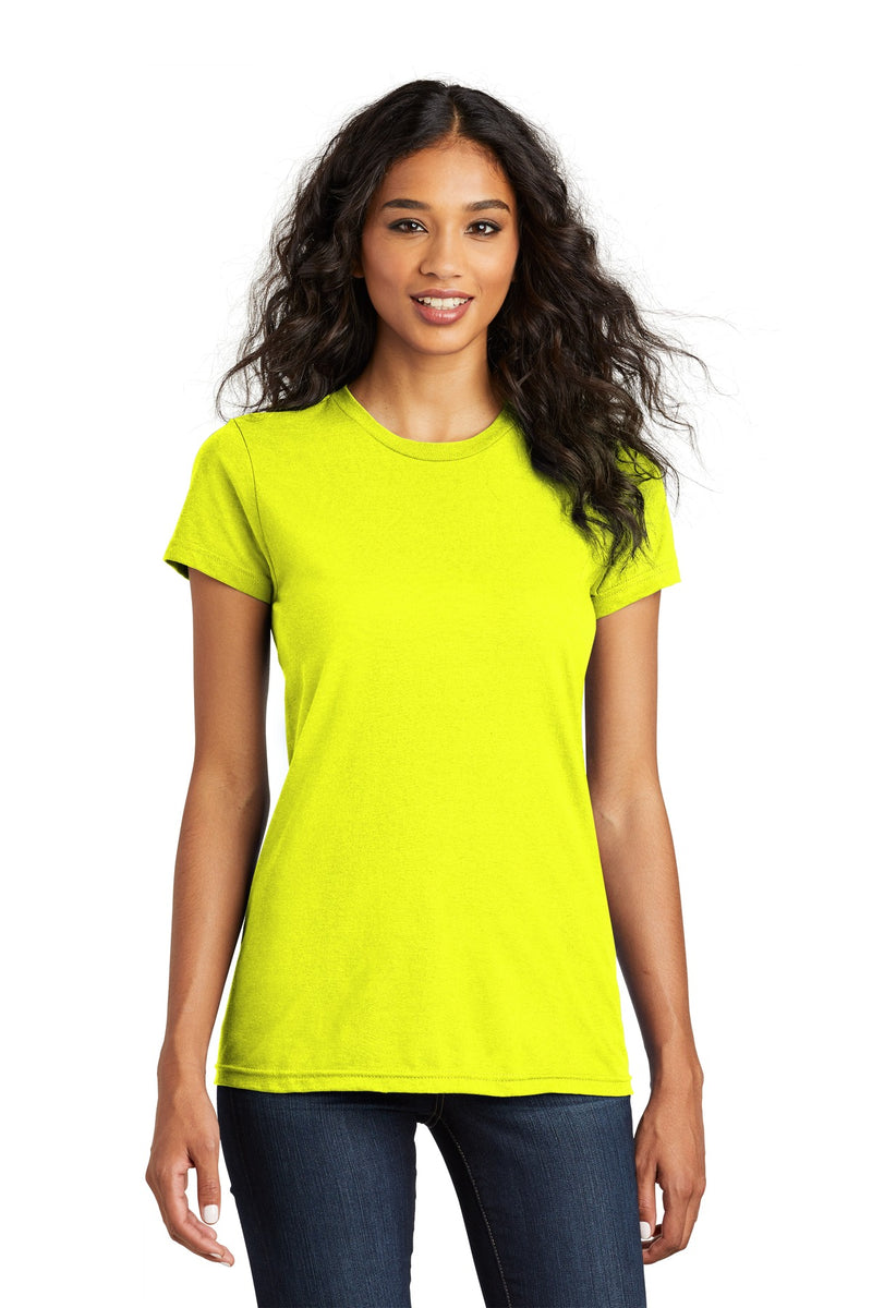 District Women's Fitted The Concert Tee - Neon Yellow