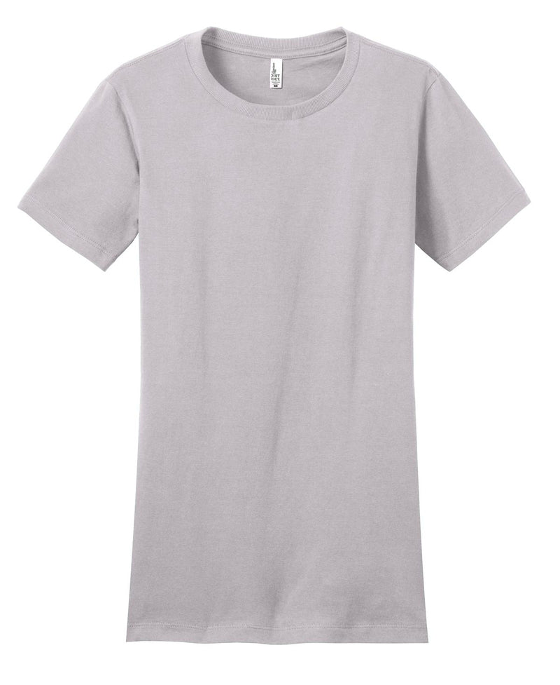 District Women's Fitted The Concert Tee - Silver