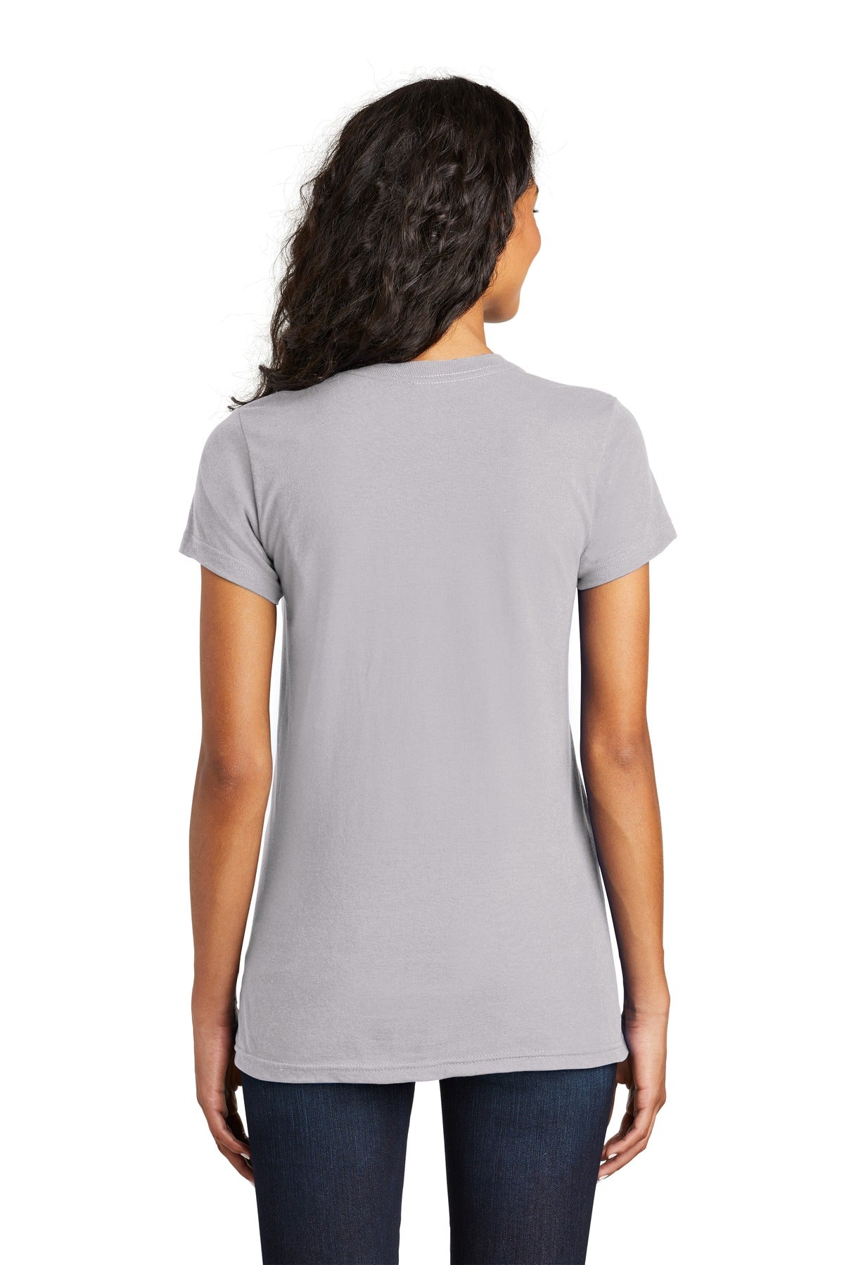 District Women's Fitted The Concert Tee - Silver