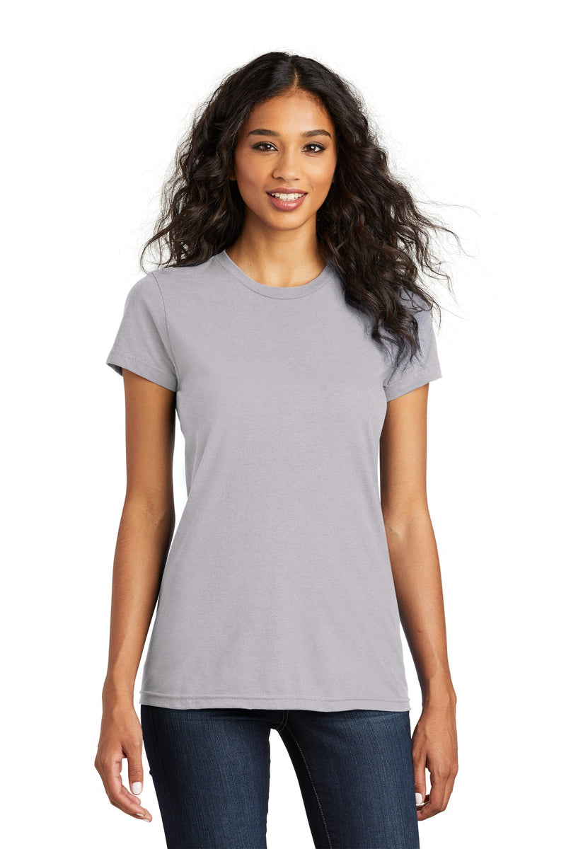 District Women's Fitted The Concert Tee - Silver