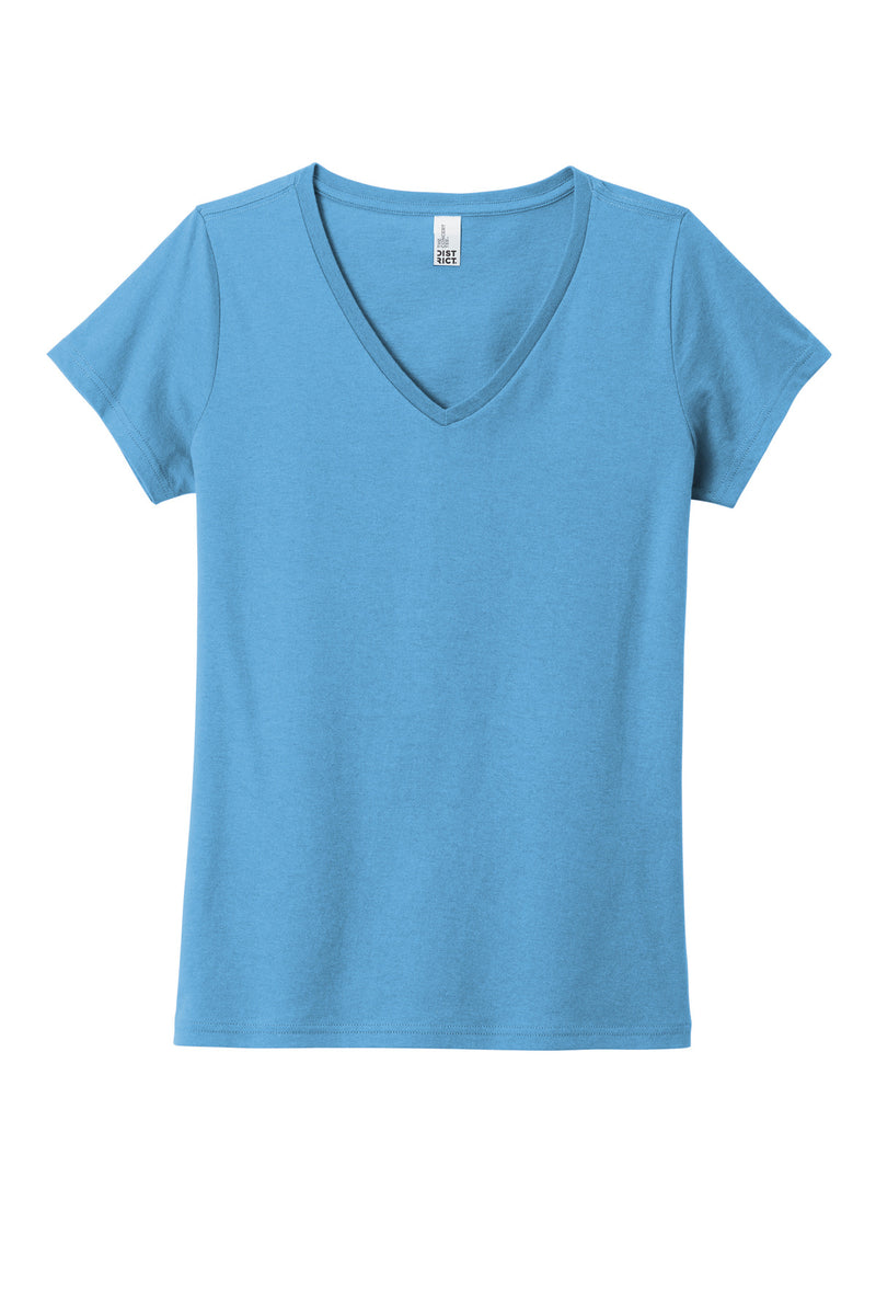 District Women's The Concert Tee V-Neck - Aquatic Blue
