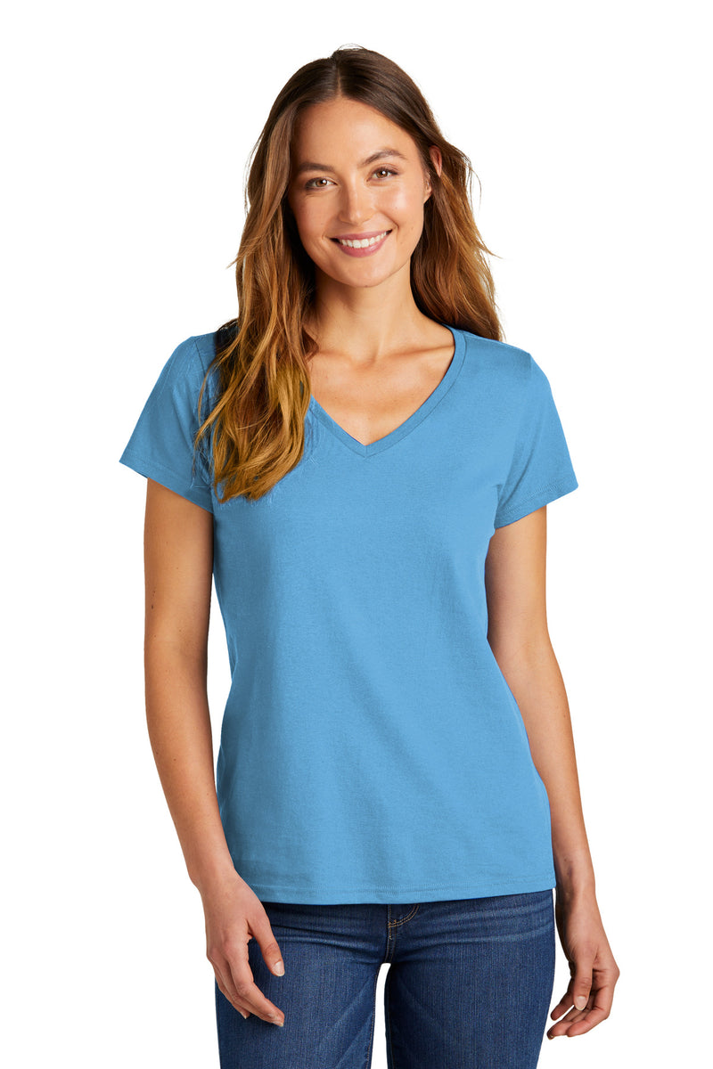 District Women's The Concert Tee V-Neck - Aquatic Blue