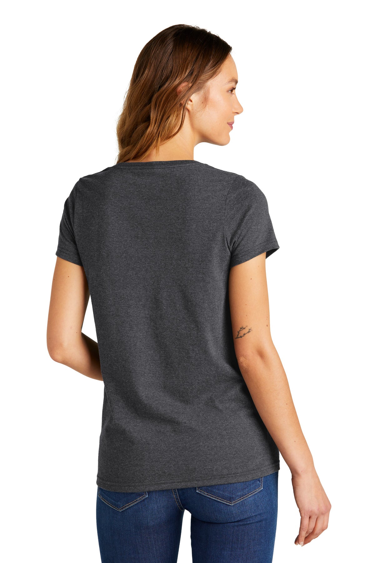 District Women's The Concert Tee V-Neck - Heathered Charcoal