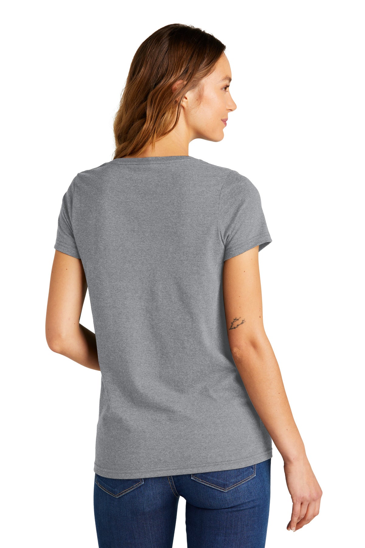 District Women's The Concert Tee V-Neck - Heather Grey