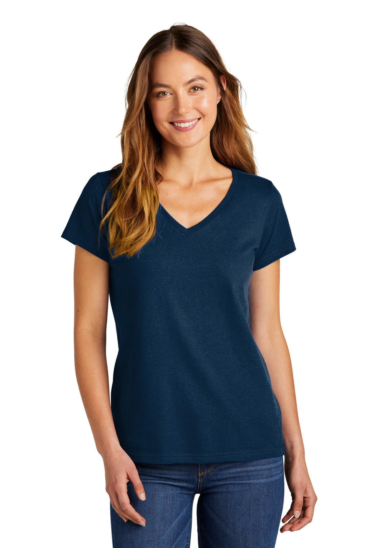 District Women's The Concert Tee V-Neck - New Navy