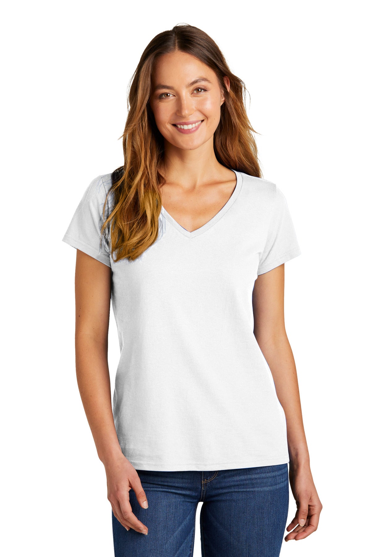 District Women's The Concert Tee V-Neck - White