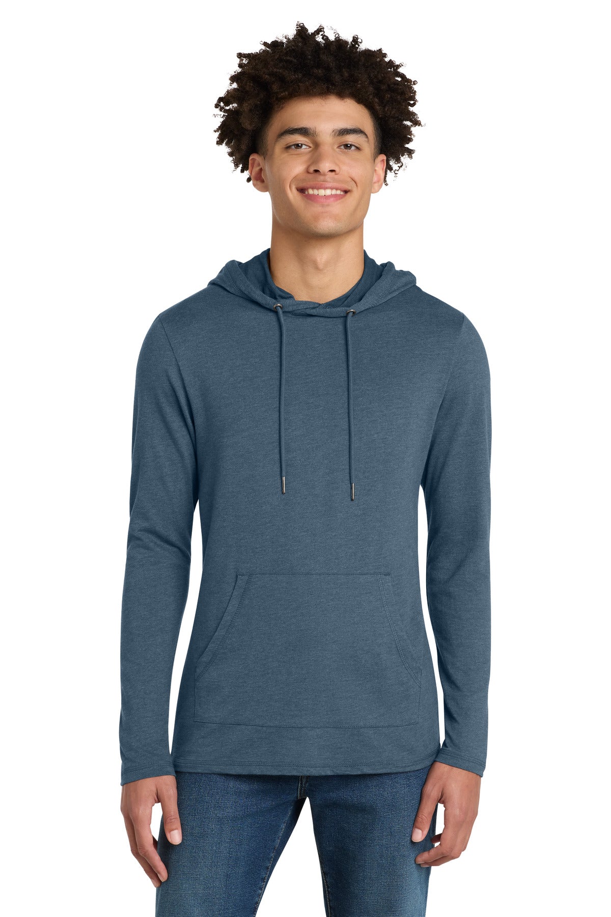 District  Featherweight French Terry  Hoodie - Washed Indigo