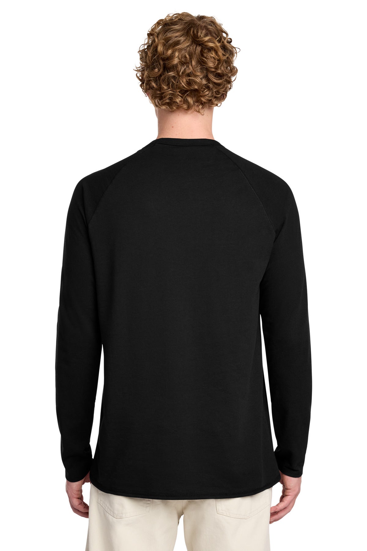District Featherweight French Terry Long Sleeve Crewneck - Black