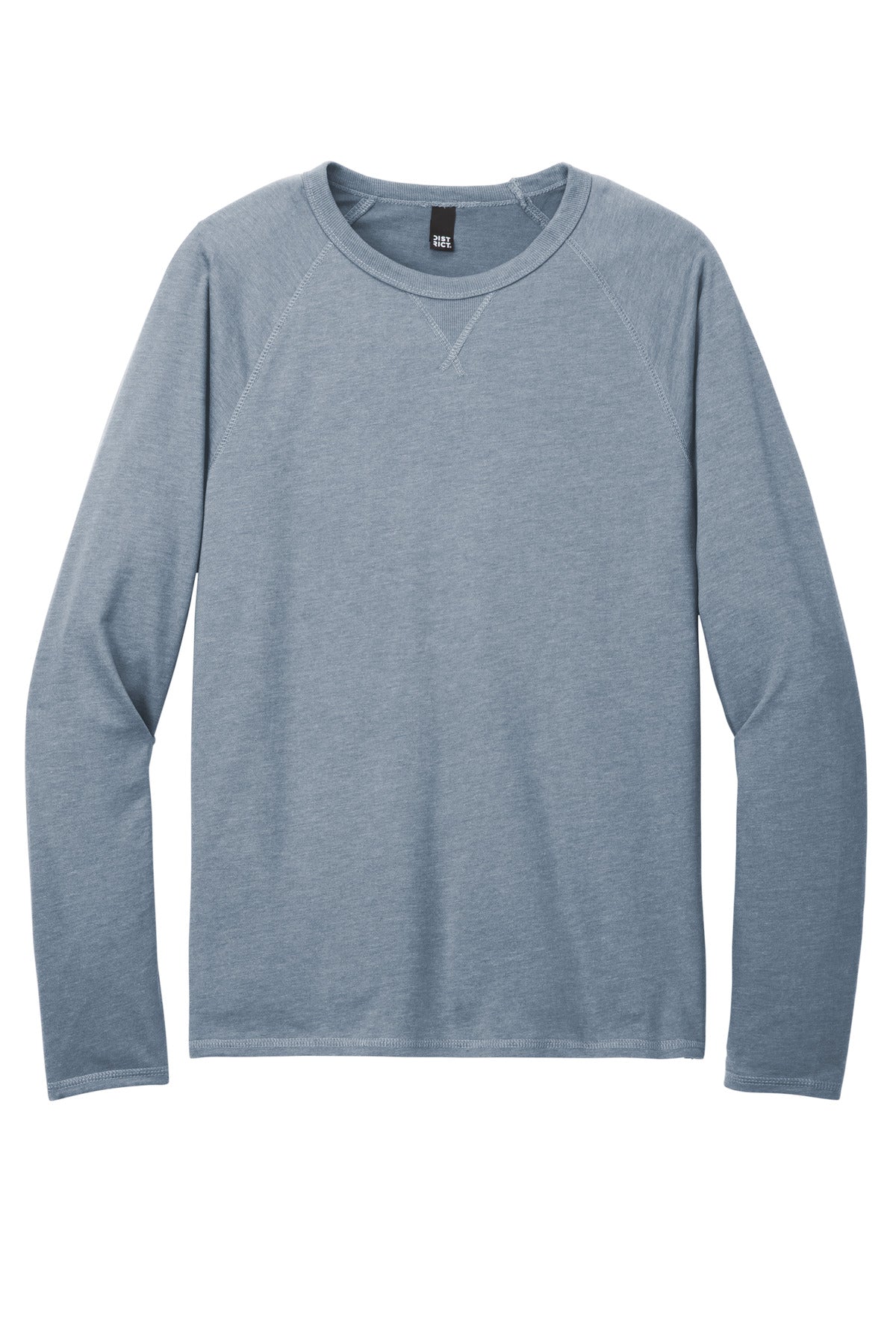 District Featherweight French Terry Long Sleeve Crewneck - Flint Blue Heather