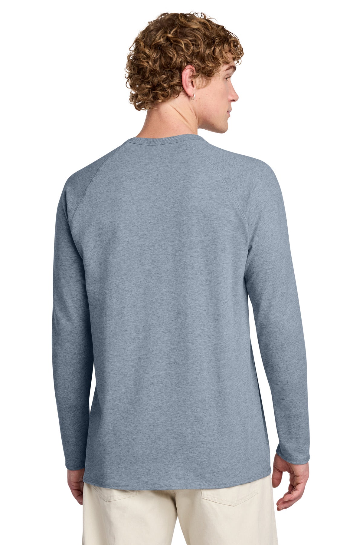 District Featherweight French Terry Long Sleeve Crewneck - Flint Blue Heather