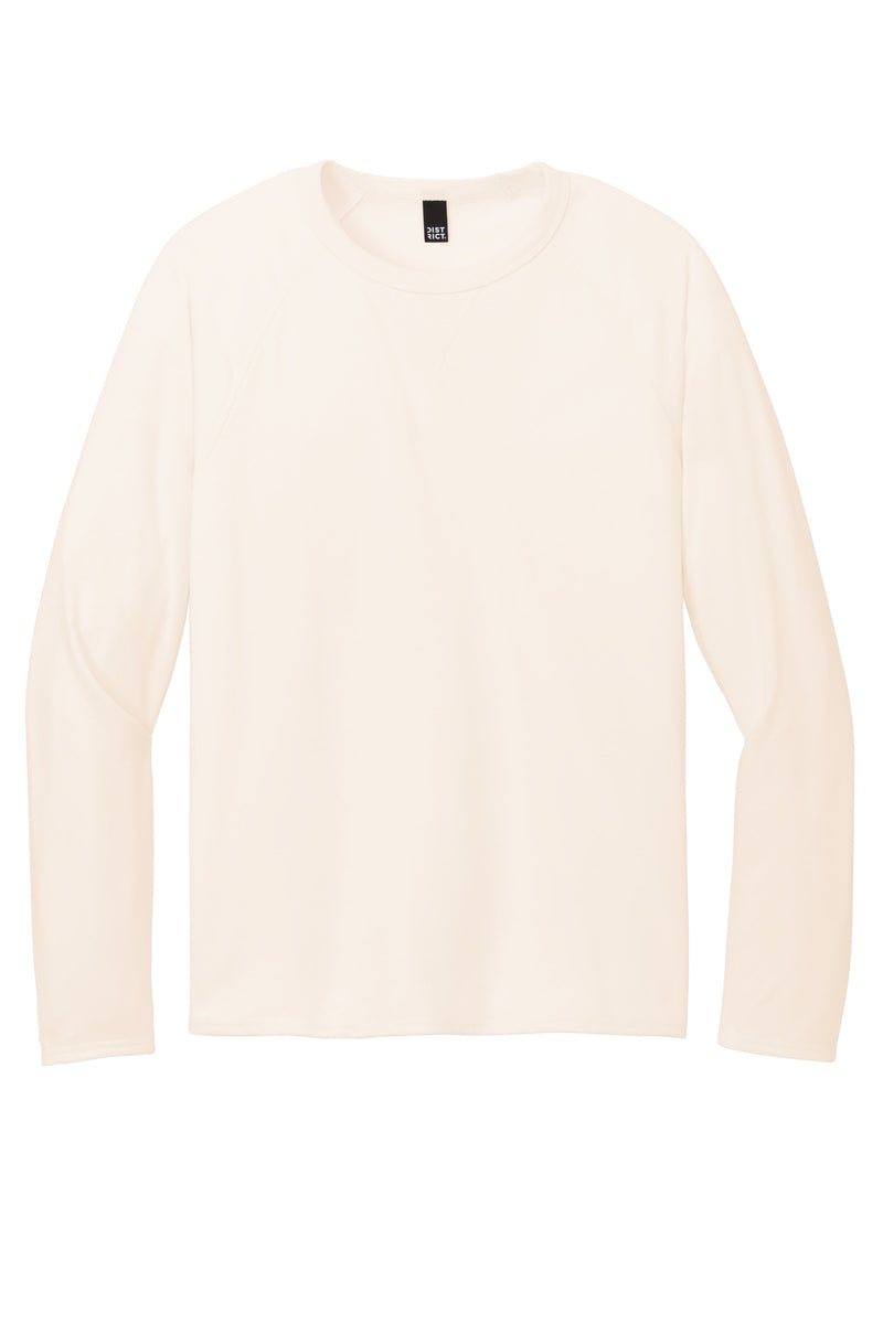 District Featherweight French Terry Long Sleeve Crewneck - Gardenia