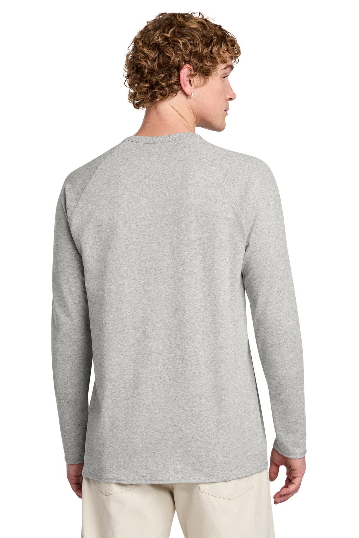 District Featherweight French Terry Long Sleeve Crewneck - Light Heather Grey