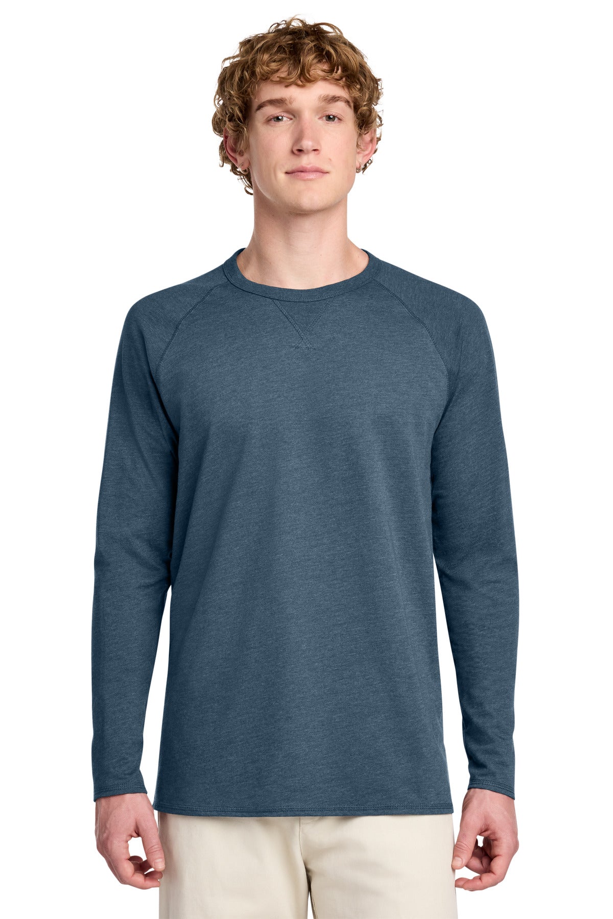 District Featherweight French Terry Long Sleeve Crewneck - Washed Indigo