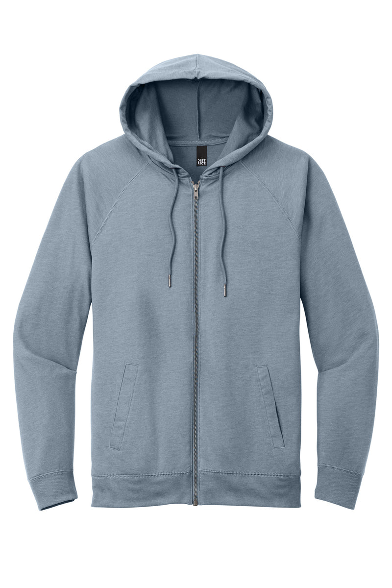 District Featherweight French Terry Full-Zip Hoodie - Flint Blue Heather