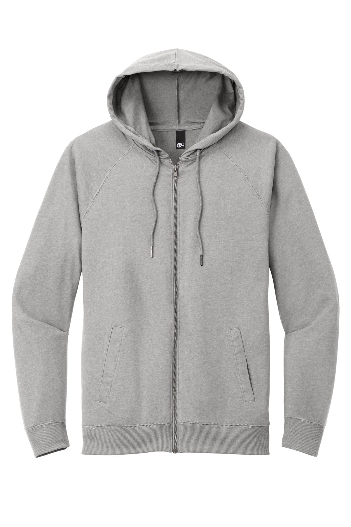 District Featherweight French Terry Full-Zip Hoodie - Light Heather Grey