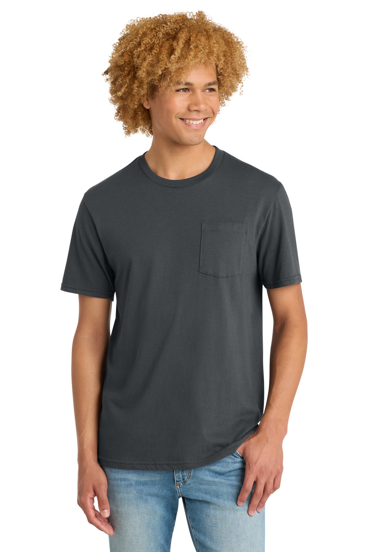 District Very Important Tee with Pocket - Charcoal