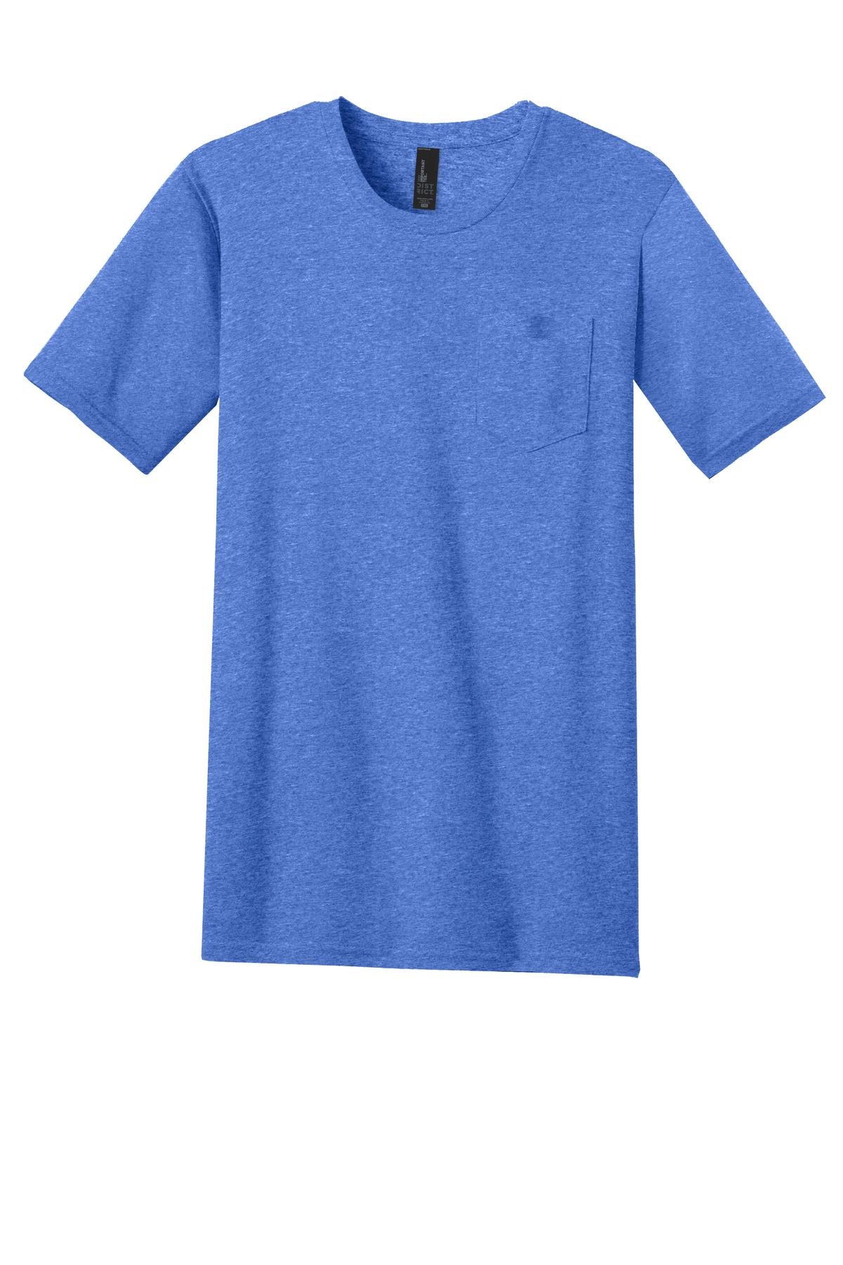 District Very Important Tee with Pocket - Heathered Royal