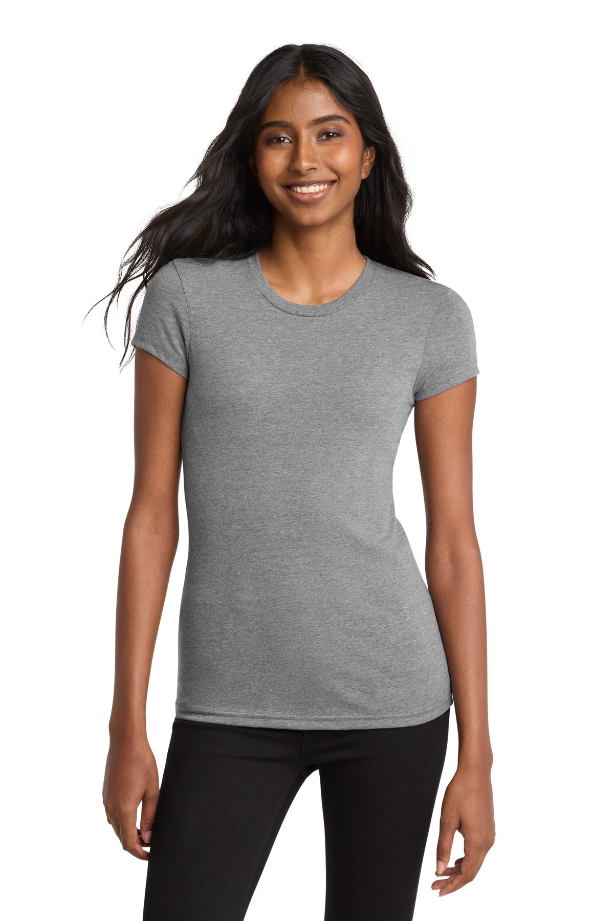 District Women's Fitted Very Important Tee - Grey Frost