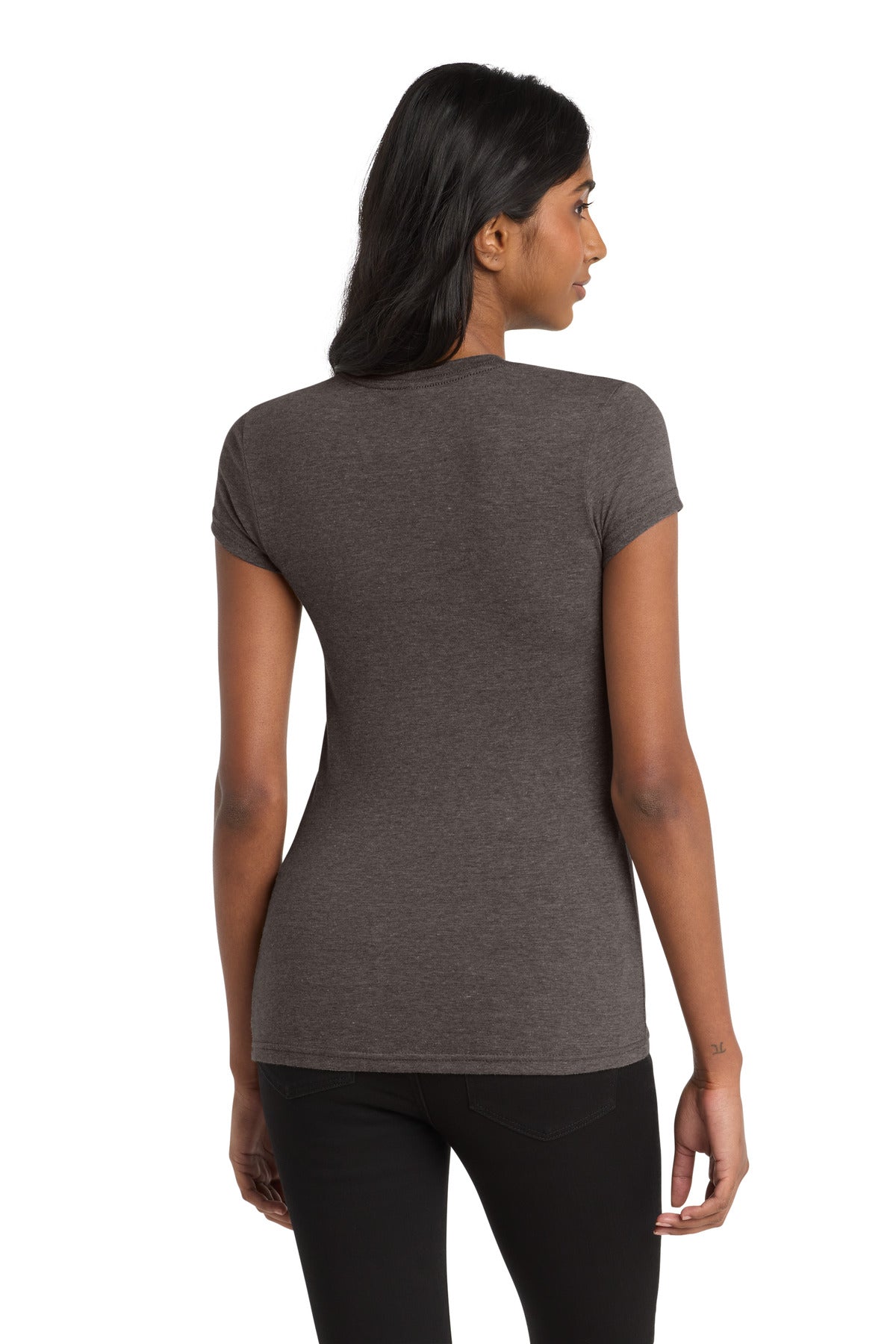 District Women's Fitted Very Important Tee - Heathered Brown