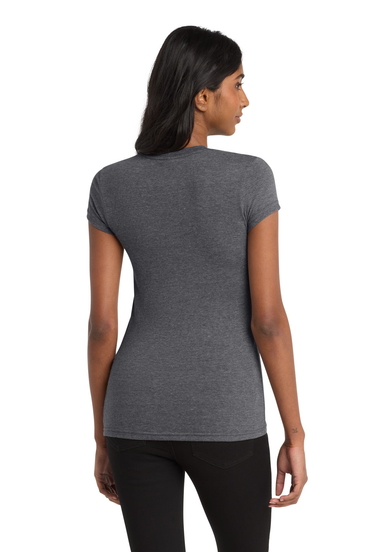 District Women's Fitted Very Important Tee - Heathered Charcoal