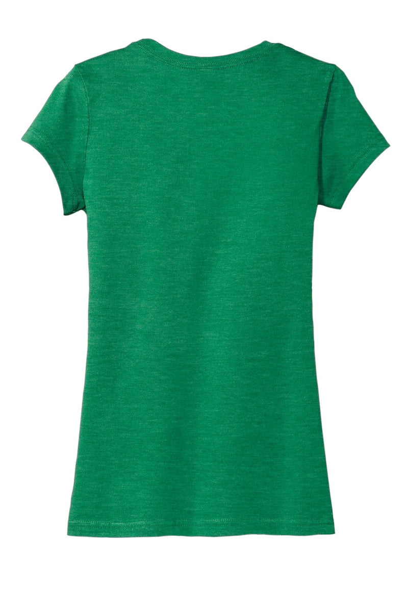 District Women's Fitted Very Important Tee - Heathered Kelly Green flat back