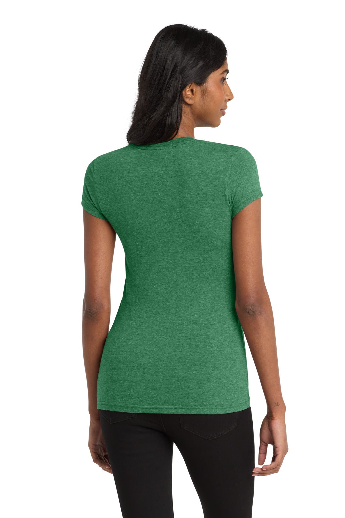 District Women's Fitted Very Important Tee - Heathered Kelly Green