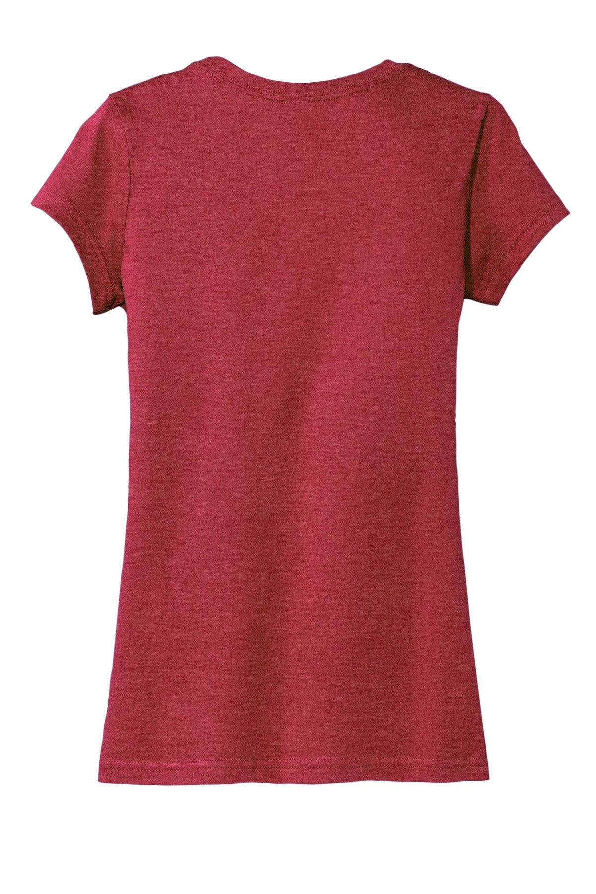 District Women's Fitted Very Important Tee - Heathered Red flat back