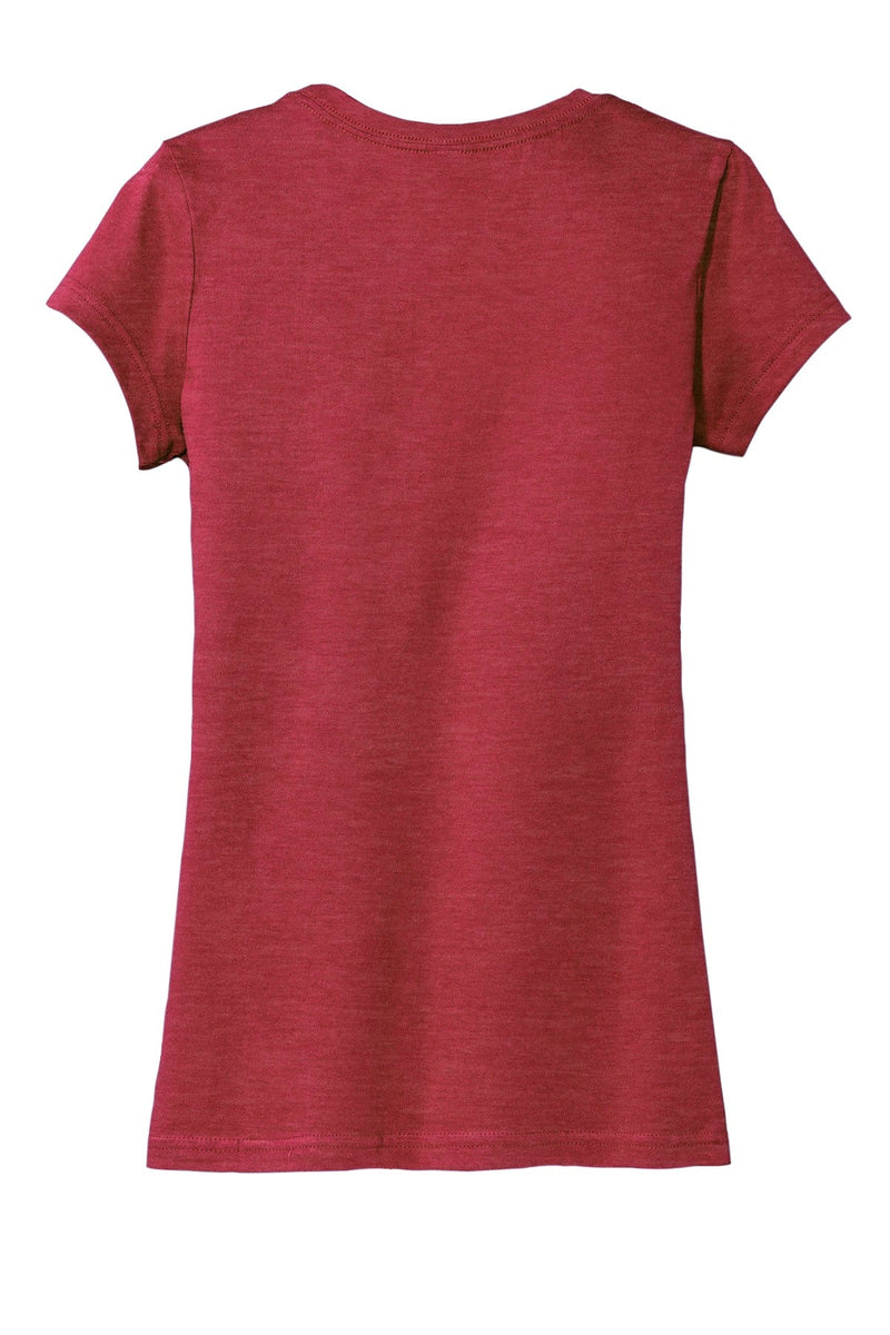 District Women's Fitted Very Important Tee - Heathered Red flat back