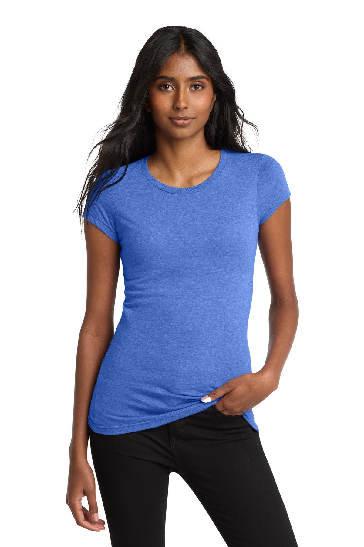 District Women's Fitted Very Important Tee - Heathered Royal