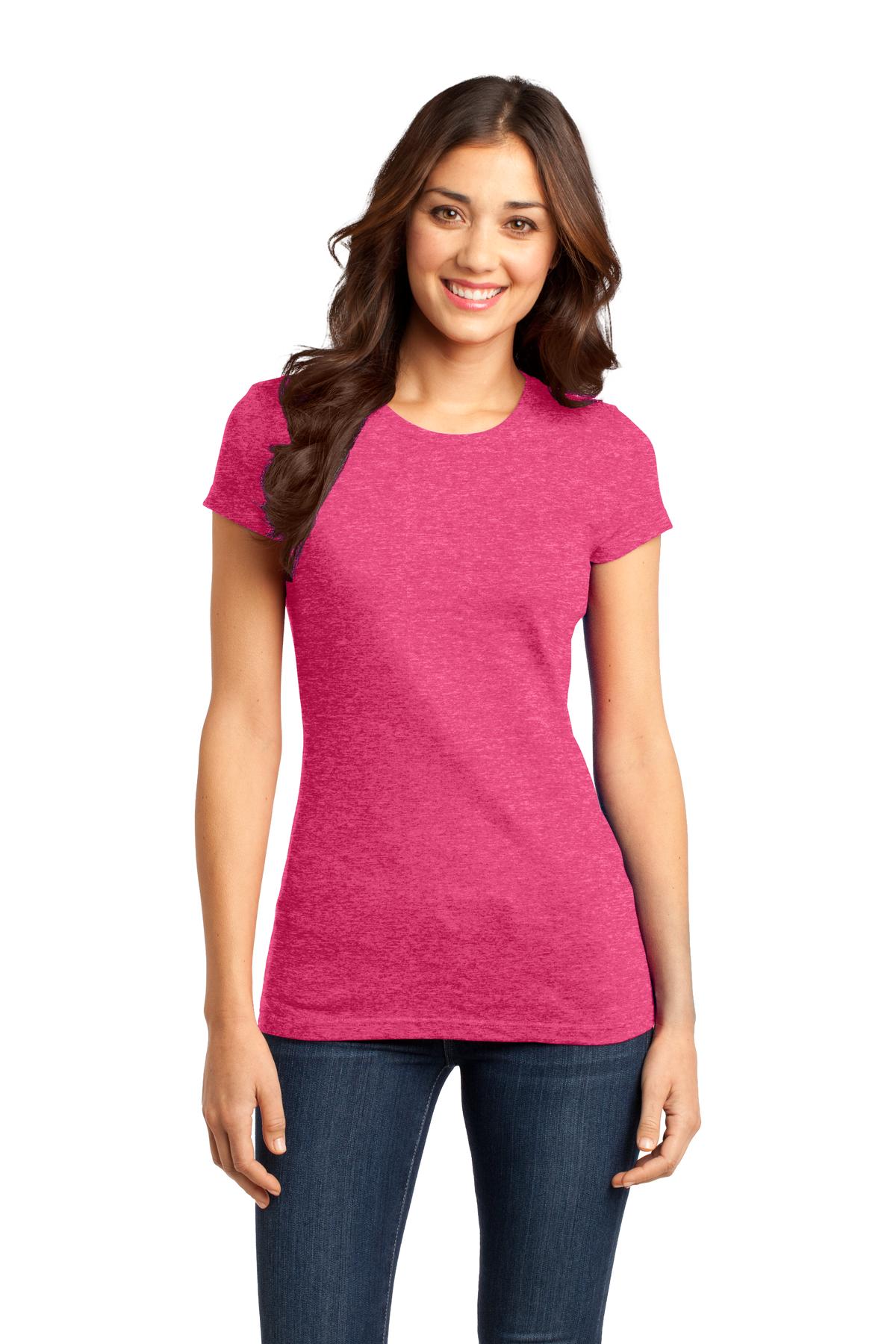 District Women's Fitted Very Important Tee - Heathered Watermelon
