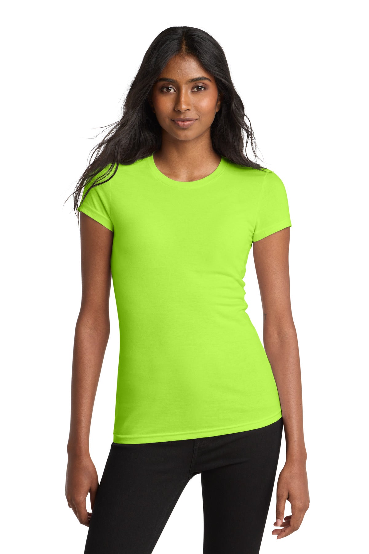 District Women's Fitted Very Important Tee - Lime Shock
